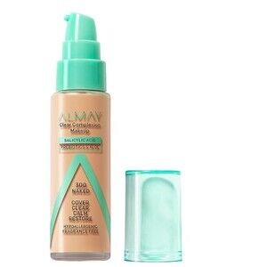 ALMAY Clear Complexion Foundation NAKED #300 1 fl oz/ 30mL salicylic acid acne
